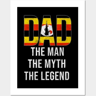 Ugandan Dad The Man The Myth The Legend - Gift for Ugandan Dad With Roots From Ugandan Posters and Art